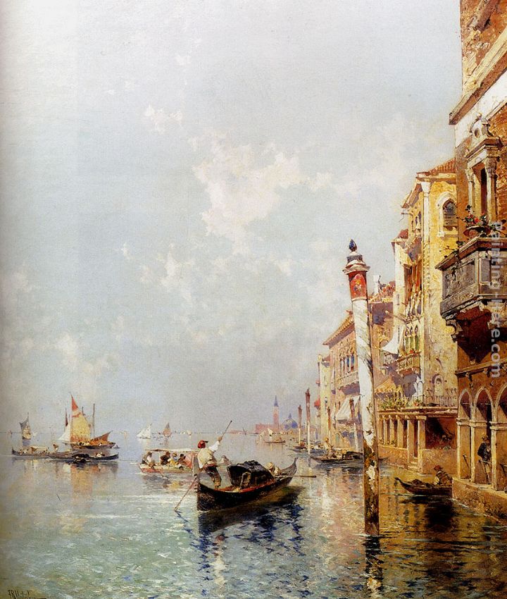 Canale della Giudecca painting - Franz Richard Unterberger Canale della Giudecca art painting